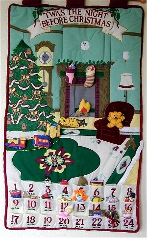 advent calendar night before christmas twas the night before christmas fabric
